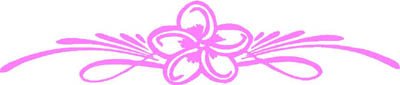 Plumeria hibiscus hawaiian flower banner decal decals sticker